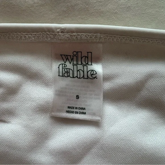 Wild Fable White Eyelet High Waist Cheeky Bikini Bottom - Picture 7 of 9